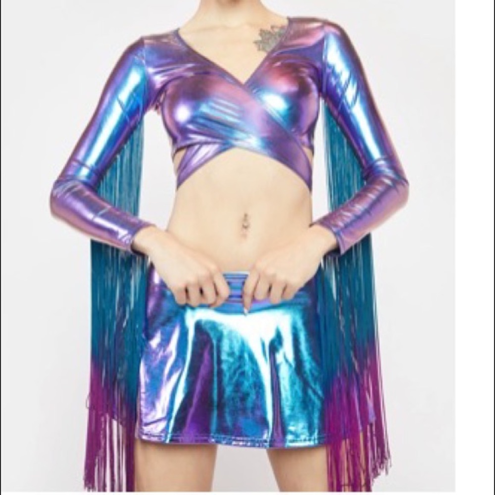 Dolls Kill club exx crop top